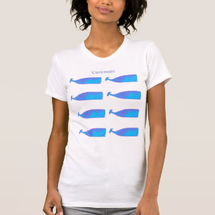Camiseta Pod de baleia azul