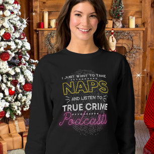 Camiseta Podcast Comfy Sweet Naps e Verdadeiro Crime