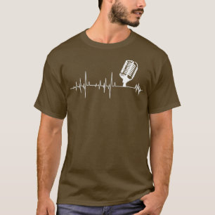 Camiseta Podcast Heartbeat Podcaster Beat