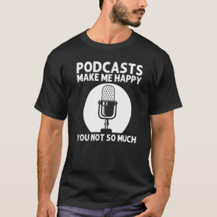 Camiseta Podcast legal para mulheres Rua de microfone