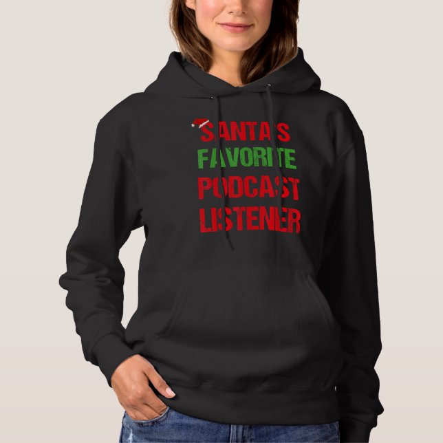 Camiseta Podcast Listener Funny Pajama Natal (Frente)