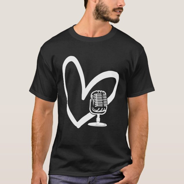 Camiseta Podcast Podcaster Podcasting Interview Stream Disc (Frente)
