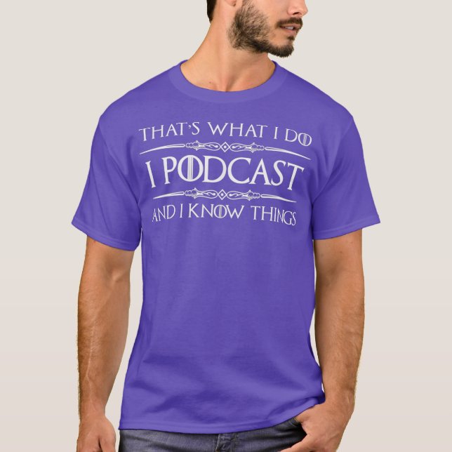 Camiseta Podcaster Dons Eu Podcast Eu Sei As Coisas Engraça (Frente)