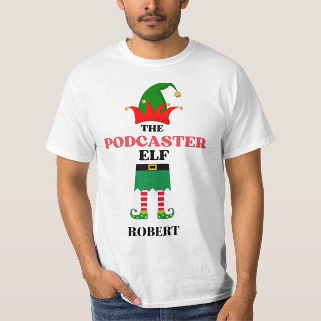 Camiseta Podcaster Elf Personalizado (Frente)