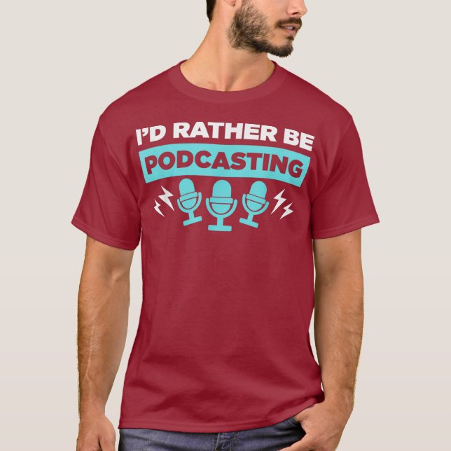 Camiseta Podcaster Host Id Preferencialmentes Be Podcasting (Frente)