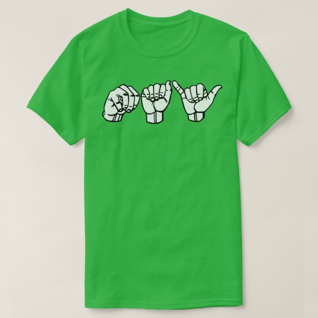 Camiseta PODE ASL Sign Language Design (Frente do Design)