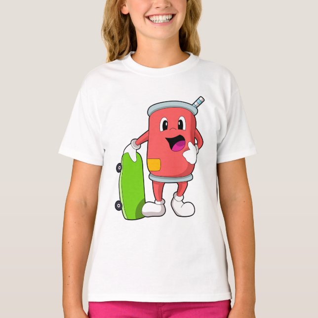 Camiseta Pode como skater com skate (Frente)