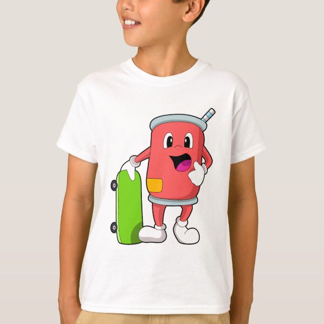 Camiseta Pode como skater com skate (Frente)