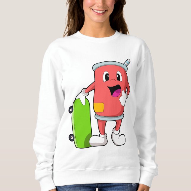 Camiseta Pode como skater com skate (Frente)
