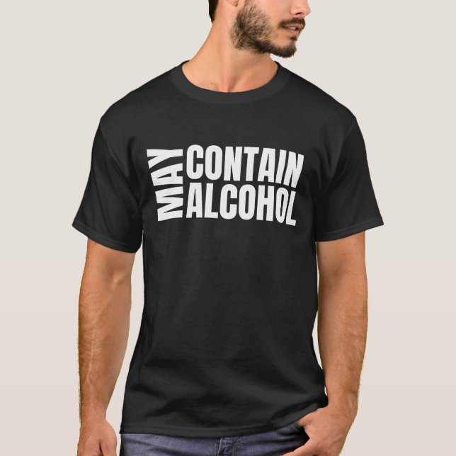 Camiseta Pode Conter Álcool (Frente)