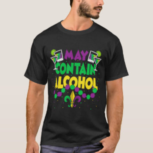 Camiseta Pode Conter Álcool Outfit Mardi Gras Party Men W