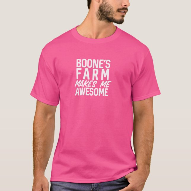 Camiseta Pode Conter Boone, Álcool De Vinho Engraçado Com F (Frente)