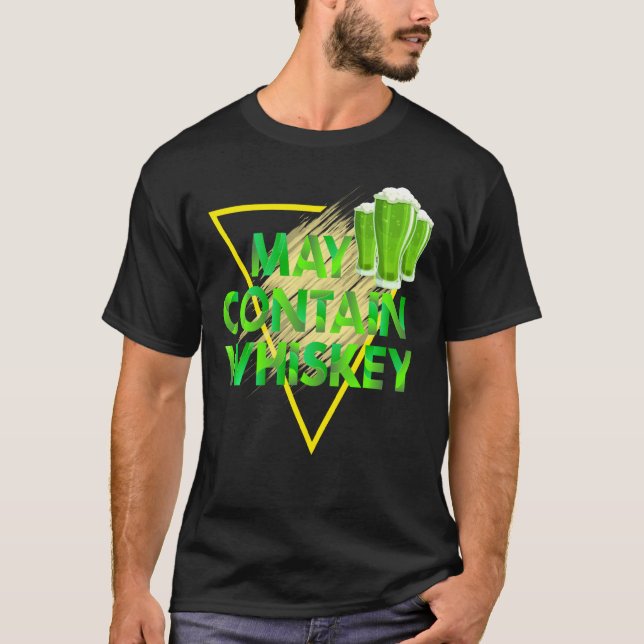 Camiseta Pode Conter Ruas De Cerveja Irlandesa Curiosa Com  (Frente)