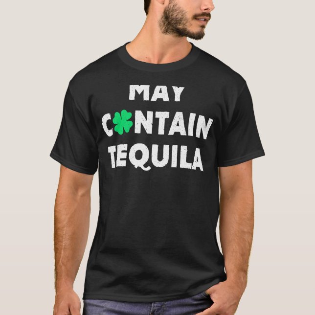 Camiseta Pode Conter Tequila Irish Whiskey Bebendo (Frente)