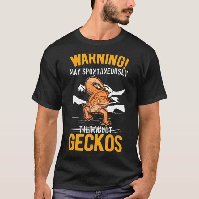 Camiseta Pode Falar Espontaneamente Sobre Geckos (Frente)