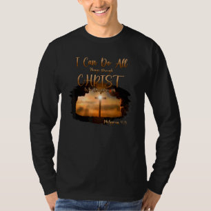 Camiseta Pode Fazer Tudo Através Do Cristo Que Fortalece M