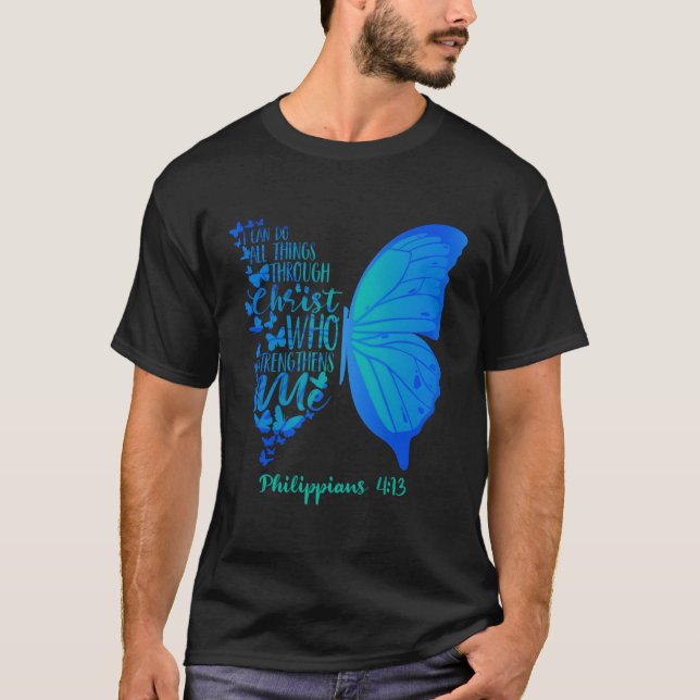 Camiseta Pode Fazer Tudo Através Do Cristo Que Fortalece M (Frente)