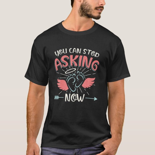 Camiseta Pode Parar De Pedir Anúncio De Gravidez Para Gra (Frente)
