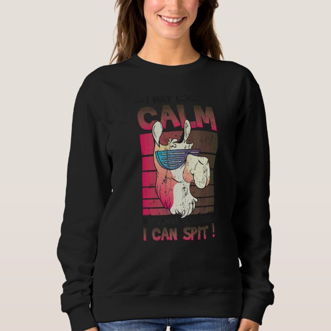 Camiseta Pode Parecer Calmo, Mas Posso Cuspar Llama (Frente)