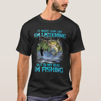 Camiseta Pode parecer que estou ouvindo, mas na minha cabeç