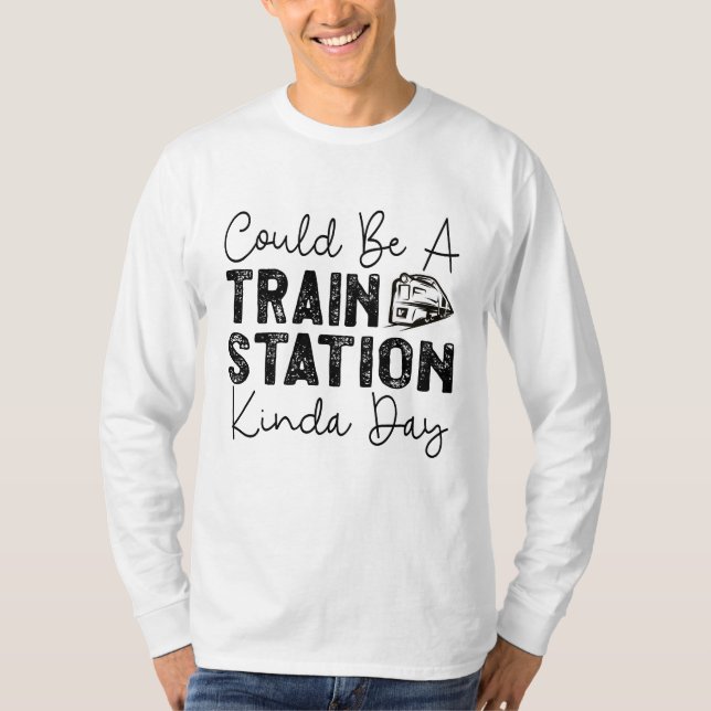 Camiseta Pode Ser Um Dia De Estação De Comboio (Frente)