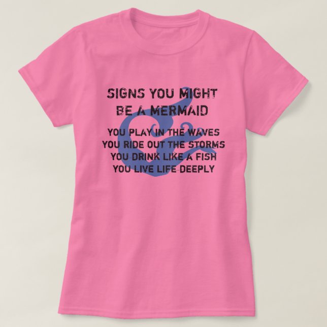 Camiseta Pôde ser um T da sereia (Frente do Design)