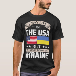 Camiseta Pode viver na história dos EUA começou na bandei