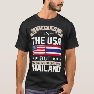 Camiseta Pode viver na história dos EUA começou na bandei