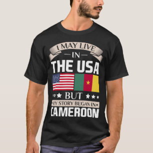 Camiseta Pode viver na história dos EUA começou na bandei