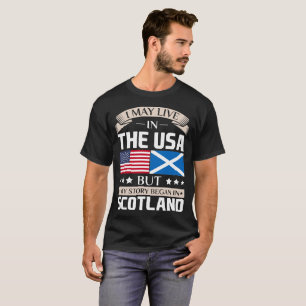 Camiseta Pode viver na história dos EUA começou na bandei