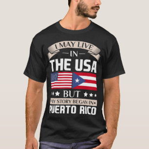 Camiseta Pode viver na história dos EUA começou na bandei
