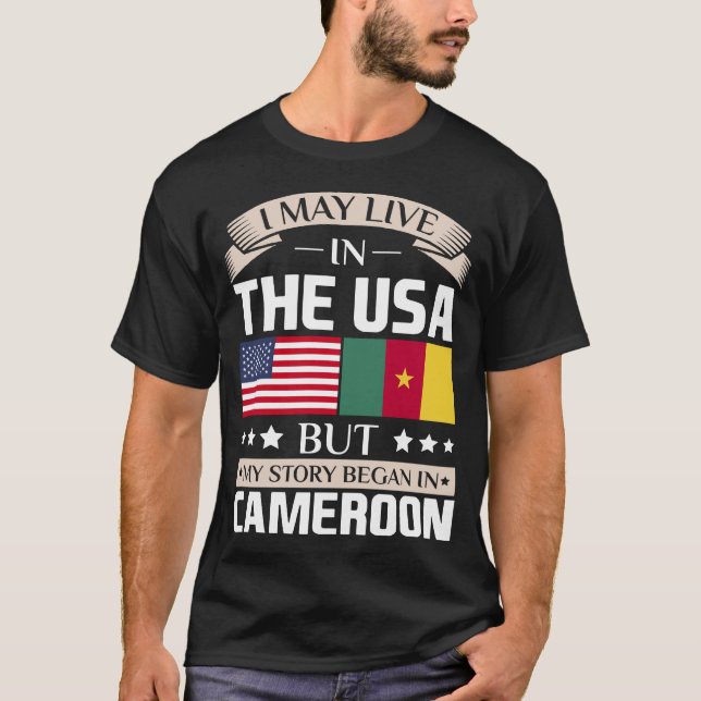 Camiseta Pode viver na história dos EUA começou na bandeira (Frente)
