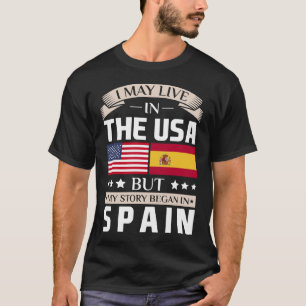 Camiseta Pode viver na história dos EUA começou no t-shir