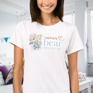 Camiseta Podemos Esperar! Mamãe e Bebê Urso