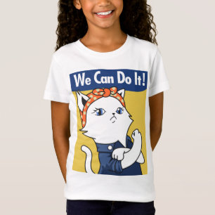 Camiseta Podemos Fazer Isso! Gato Branco Rosie, o Ribeira