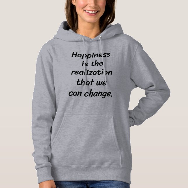 Camiseta Podemos mudar o capuz básico das mulheres (Frente)
