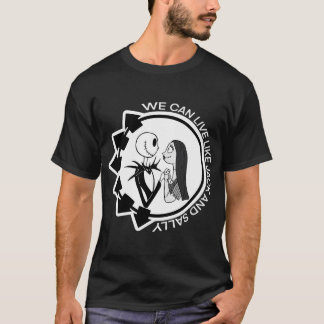 Camiseta podemos viver como jack e sally blink letras