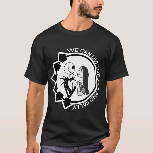 Camiseta podemos viver como jack e sally blink letras (Frente)