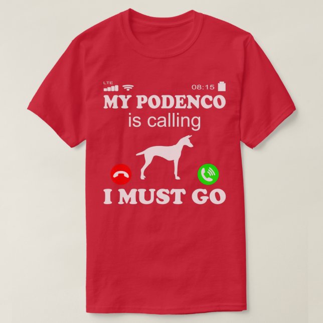Camiseta Podenco Canario está chamando (Frente do Design)