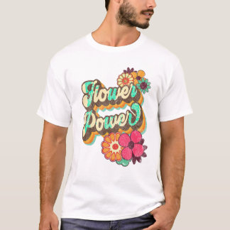 Camiseta Poder 60s 70s Hippie Retro