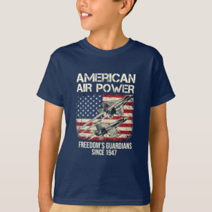Camiseta Poder Aéreo Americano Guardiões da Liberdade Avião