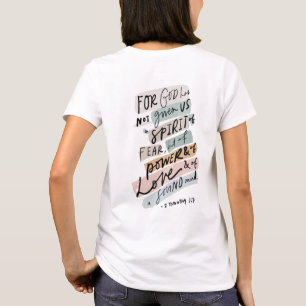Camiseta Poder, Amor e Autodisciplina - 2 Timothy 1:7