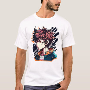 Camiseta Poder Anime: Design de Personagem de Manga Jovem