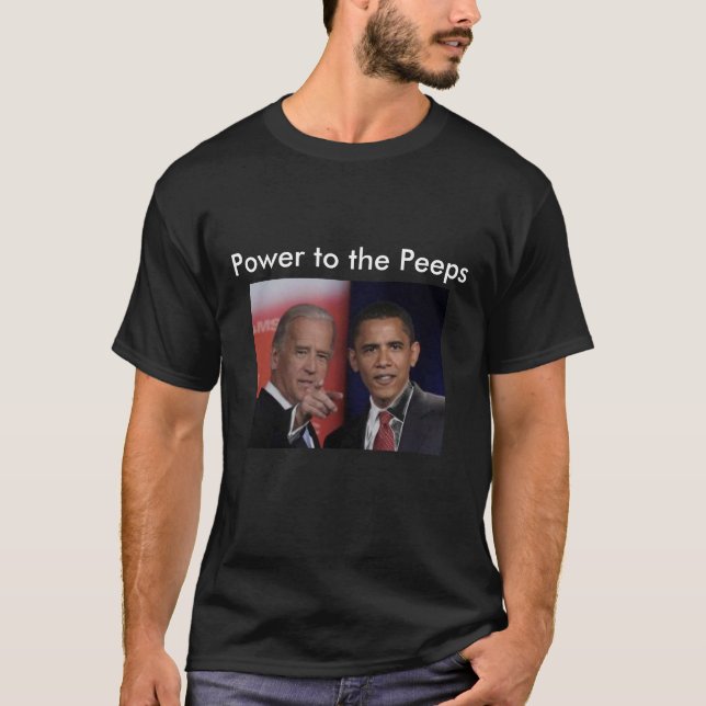 Camiseta Poder às espreitadelas, ao Barack Obama e ao Joe (Frente)
