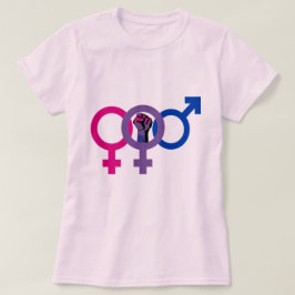 Camiseta Poder bissexual LGBT da mulher