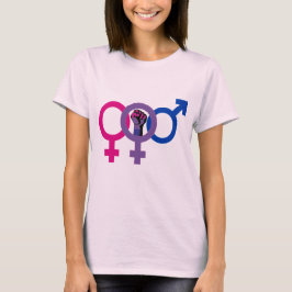 Camiseta Poder bissexual LGBT da mulher