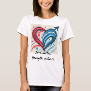 Camiseta Poder Cardíaco Negrito - Unidade de Amor, Resistên