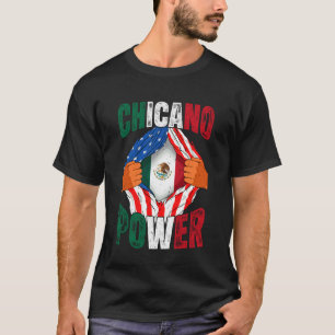 Camiseta Poder Chicano Dia da Independência do México Bande