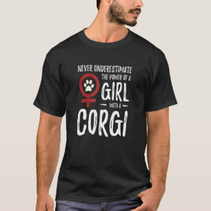 Camiseta Poder Da Corgi Feminista Mãe de Cachorro