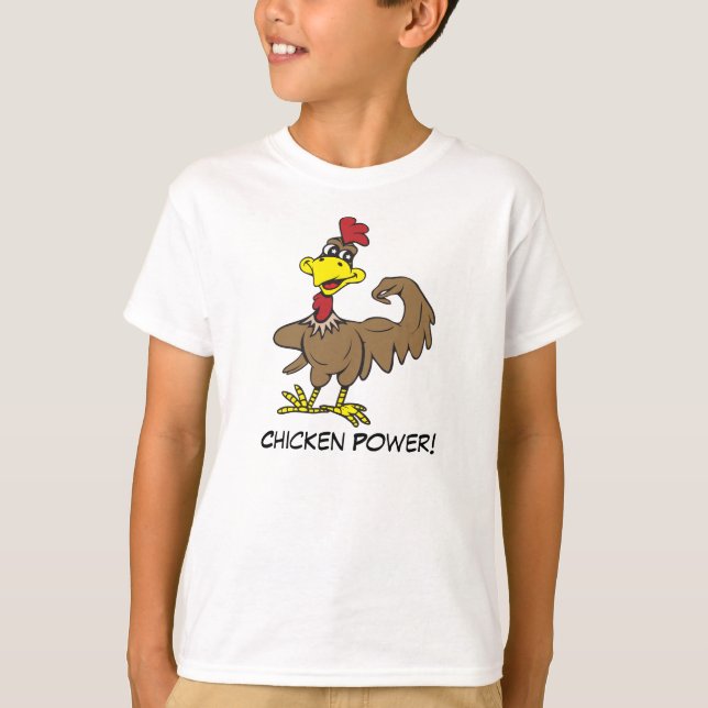 Camiseta Poder da galinha!  Texto 1! (Frente)